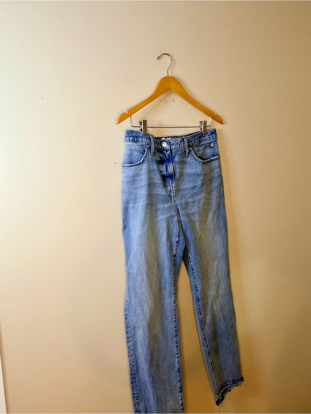 Madewell Light Wash High-Rise Straight Jeans